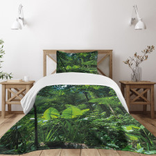 Green Untouched Nature Bedspread Set