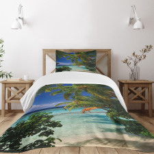 Maldives Palms Sky Bedspread Set