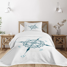 Floral Design Drawing Bedspread Set