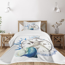 Watercolor Nautical Bedspread Set