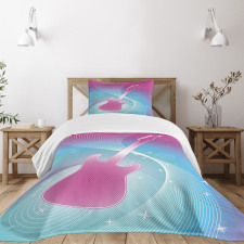 Guitar Music Vibrant Bedspread Set