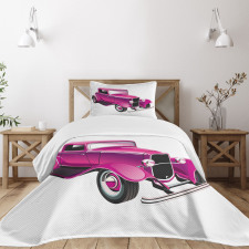 Vintage Muscle Car Bedspread Set