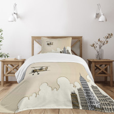 Cartoon Plane Bedspread Set