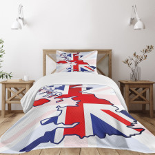 Country Map Flag Bedspread Set