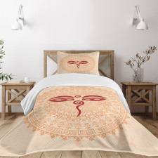 Oriental Mandala Ancient Zen Bedspread Set