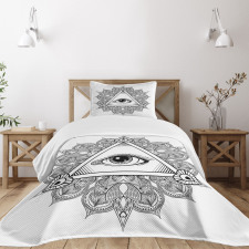 Vintage Tattoo Boho Occult Bedspread Set