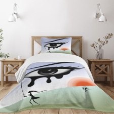 Surreal Avant Garde Art Bedspread Set