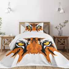 Tiger Bengal Cat African Bedspread Set