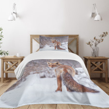 Snowy Country Furry Animal Bedspread Set