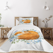 Sleeping Fox Watercolors Bedspread Set