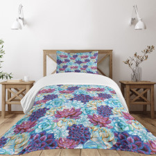 Flowers Bohemian Bedspread Set