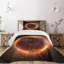 Vivid Burning Earth Heat Bedspread Set