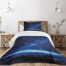 Earth View Cosmic Night Bedspread Set