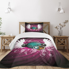 Disco Ball Music Bedspread Set