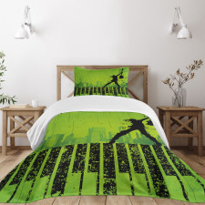Music in the City Bedspread Set