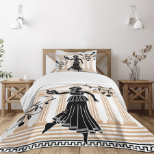 Greek Woman and Amphora Bedspread Set
