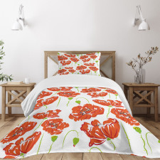 Doodle Poppies Bedspread Set