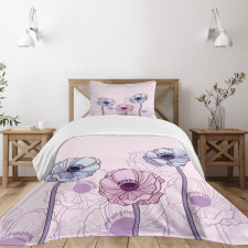 Retro Buds Field Bedspread Set