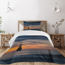 Old Sailboat Marine Bedspread Set