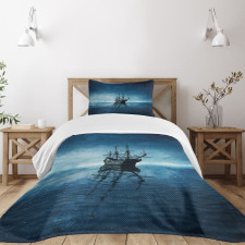 Night Sky Ocean Bedspread Set