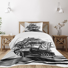 Nautical Line Art Bedspread Set