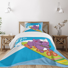 Cartoon Bulldog Bedspread Set