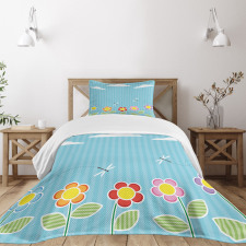 Daisy Bloom Cartoon Bedspread Set