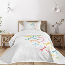Winged Insects Bugs Bedspread Set
