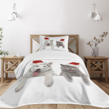 Animals Red Hats Bedspread Set