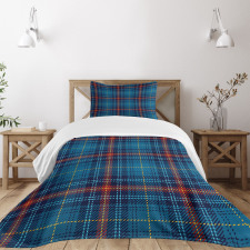 Thin Lines in Blue Bedspread Set