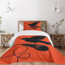 Raven with Microphone Bedspread Set