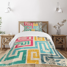 Vintage Spiral Colorful Bedspread Set