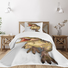 Roaring Vivid T-Rex Bedspread Set