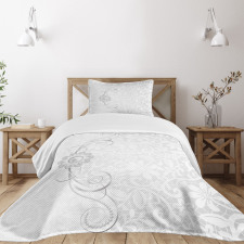 Bridal Flourish Motifs Bedspread Set