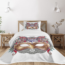 Venetian Ornate Mask Bedspread Set