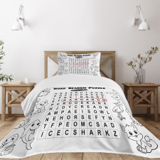 Animal Names Bedspread Set