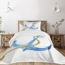 Watercolor Beach Things Bedspread Set