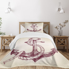 Realistic Marine Design Bedspread Set