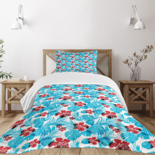 Island Vegetation Leaves Bedspread Set