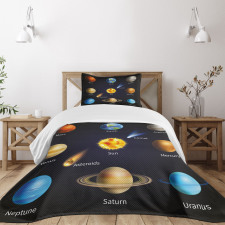 Space Objects Comet Bedspread Set