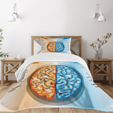 Left Right Brain Bedspread Set