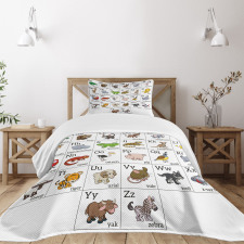 Alphabet Chart Bedspread Set