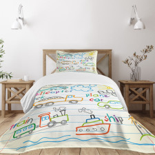 Children Drawing Bedspread Set