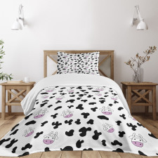 Animal Hide Design Bedspread Set