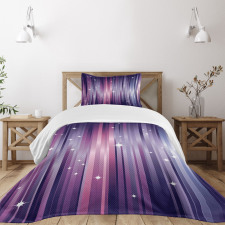 Colorful Beams Lines Bedspread Set