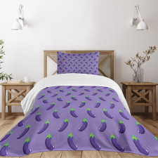 Vegan Food Healthy Bedspread Set