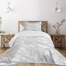 Fracture Lines and Veins Bedspread Set