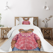 Dog in Humanoid Form Bedspread Set