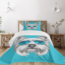 Cool Sunglasses Artwork Bedspread Set