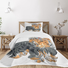 Terrier with Bow Bedspread Set